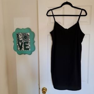 Black slip dress